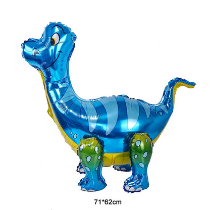 Dinosaur Party Decor 32inch Dinosaur Number Balloons 1-3 Year Olds Kid Birthday Baby Shower Matte Cartoon Foil Balloon Decors
