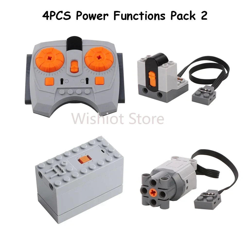 Legoeds-compatible MOC Technical Power Functions M Motor 8883 Modified Remote Control Power Group Train Lithium Battery Box 9686