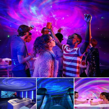 Northern Lights Starry Sky Projector LED Night Light with Remote Control USB for Home Bedroom Party Christmas Indoor Decor