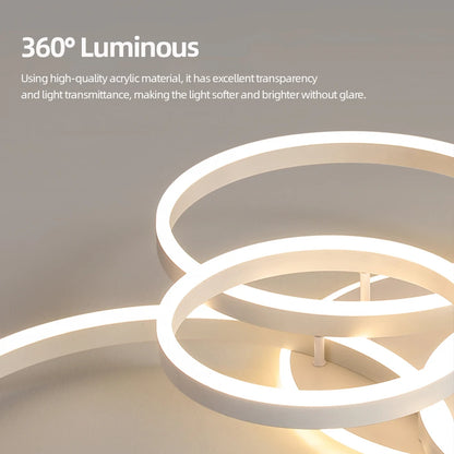 Modern Ceiling Chandelier Dimmable Ceiling Lamp LED Lights Indoor Lighting Fixtures for Home Living Study Room Bedroom Luminaire