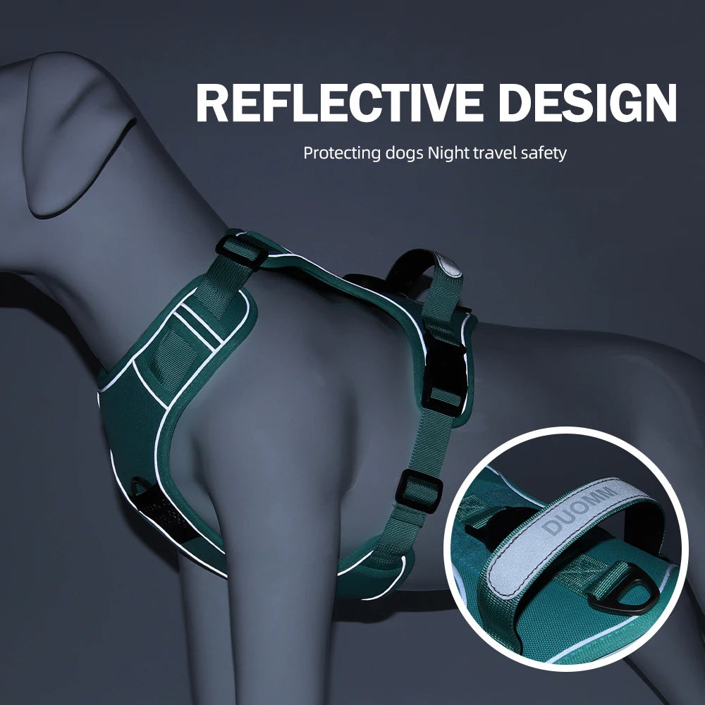 Dog Harness With AirTag Holder No Pull Reflective Lightweight Waterproof Vest For Small Medium Dogs Anti Lost Pet Accessory