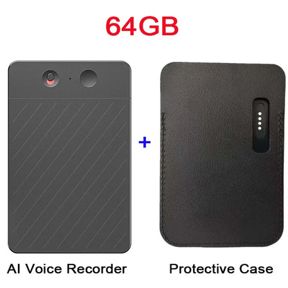 AI Voice Recorder Transcribe & Summarization with ChatGPT Audio Recorder AI Notetaking Device for Lecture Meeting Call Interview