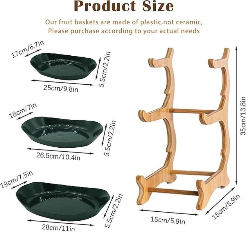 Creative 2/3 Layer Fruit Plate Home Organizer Living Room Plastic Snack Dish Dried Fruit Basket Candy Dish Cake Stand Salad Bowl