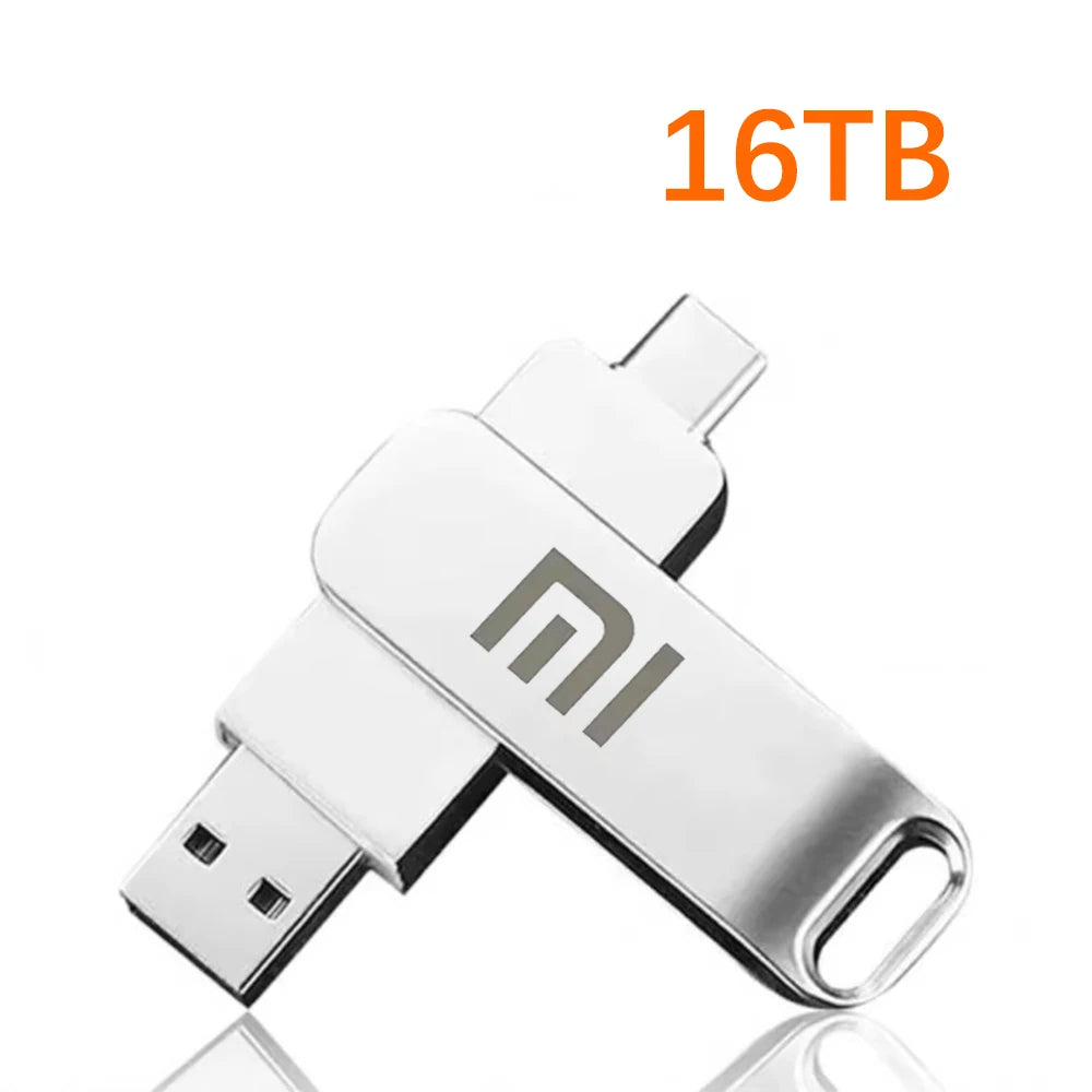 High Speed USB 3.0 Flash Drive 16TB Metal Pendrive U Disk 2TB OTG Memory Stick Portable USB For Xiaomi Laptop Digital Equipment
