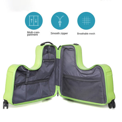 Trojan Horse Children Trolley Case 20/22/24 inch Riding Suitcase Universal Wheel can ride can sit Luggage Travel Suitcase