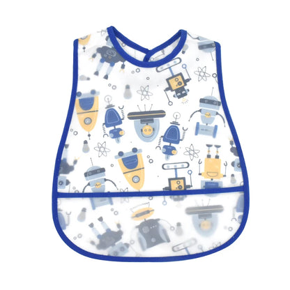 2023New Cartoon Pattern EVA Waterproof Pocket Lunch Feeding Bibs Adjustable Baby Bibs Cute Children Baby Apron Kids Burp Cloths