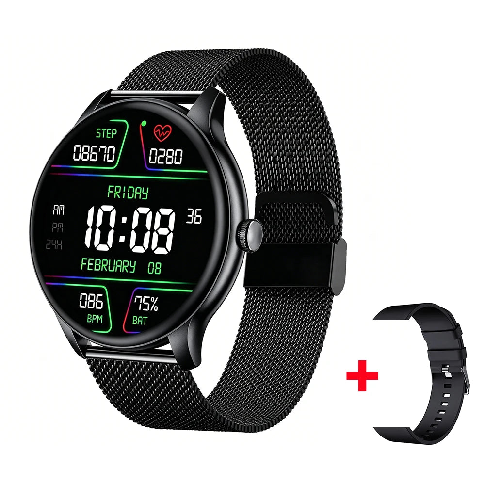 2026 Smart Watch Women Round Smartwatch Bluetooth Call Men Fitness Tracker Bracelet Custom Watch Face Watches For Android IOS