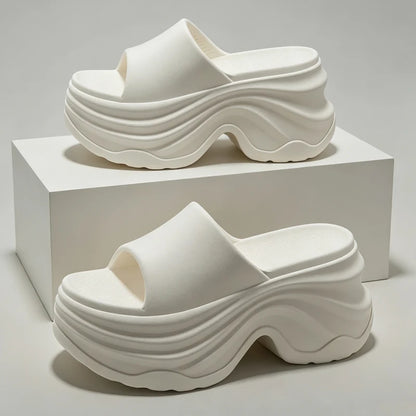 Women's outer wear height-increasing thick-soled EVA anti-slip sandals fashionable women's high-heeled slippers