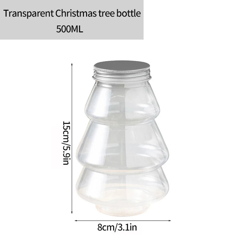 Christmas Cups Decorations 2026 Milk Tea Bottle Plastic Christmas Mug Gingerbread Man Xmas Tree Coffee Cup 2026 Christmas Gifts
