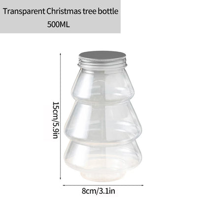 Christmas Cups Decorations 2026 Milk Tea Bottle Plastic Christmas Mug Gingerbread Man Xmas Tree Coffee Cup 2026 Christmas Gifts