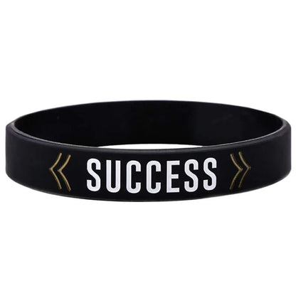 1pc/3pcs Motivational Quotes Success Achieve Focus  rubber bracelet silicone wristband