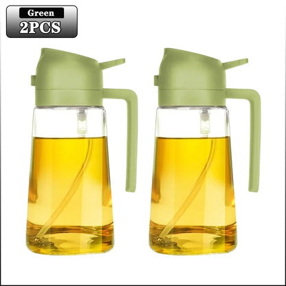 Multifunctional Oil Bottle 2-in-1 Sprayer Cooking Barbecue Oil Dispenser Baking Kitchen Cooking Oil Storage Tank