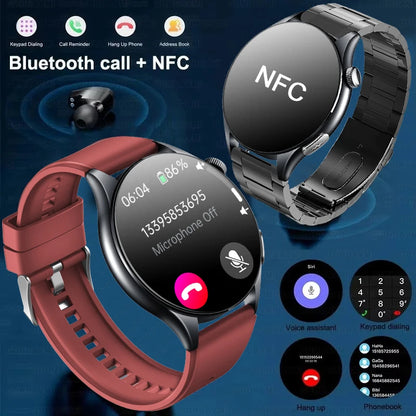 2026 New Smart Watch NFC ECG+PPG Blood oxygen Uric Acid Blood Pressure Sapphire Smartwatch Men For Android iOS Smart watch men