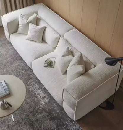 Modern Living Room Sofa Set With Comfort Cushions And Composite Fabric Upholstery For Family Seating And Home Lounge Use