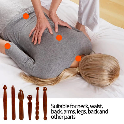 1PCS Wood Foot Massage Stick Travel Manual Acupressure Pen Thai Reflexology Tools for Face Neck Back Waist Massager Trigger Poin