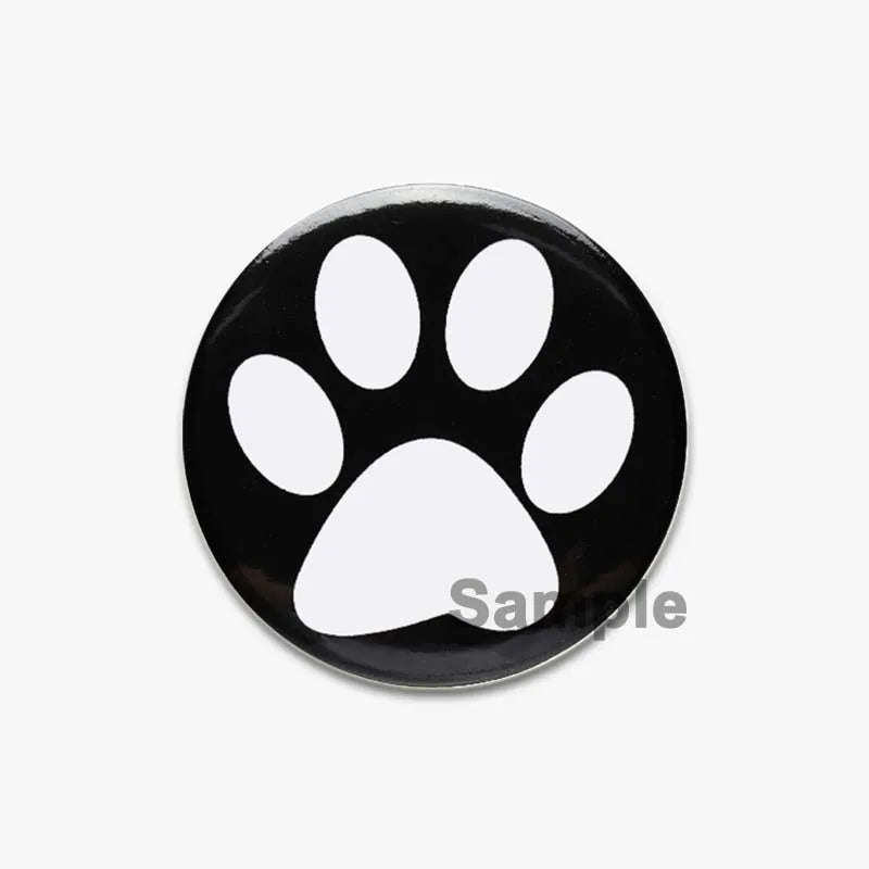 32/44/58mm Creative Round Animal Letter Pins Cartoon Character Funny