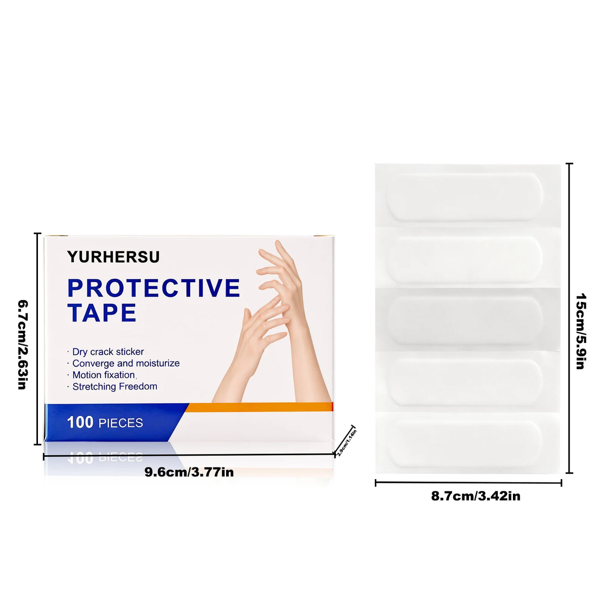 Instant Relief Hand Patches for Severe Dry Cracks - Invisible Hydrocolloid Bandage - Pain Protection & Healing