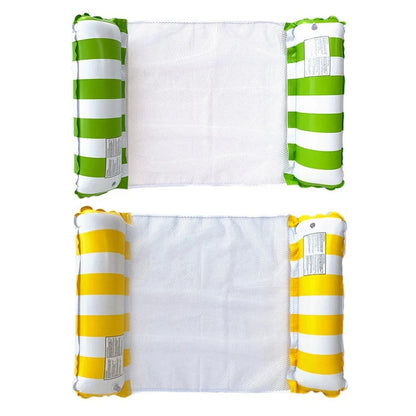 Inflatable Foldable Floating Row Swimming Pool Party Water Hammock Air Mattresses Pvc Stripe Water Floating Inflatable Mat