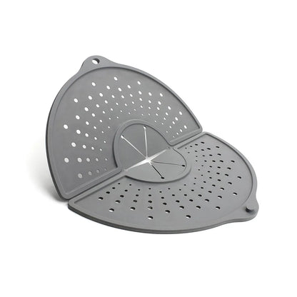 Multiuse Silicone Splash Guard Foldable Oil Splatter Screen for Frying Pan Heat Resistant Pot Lid Kitchen Cooking Tools