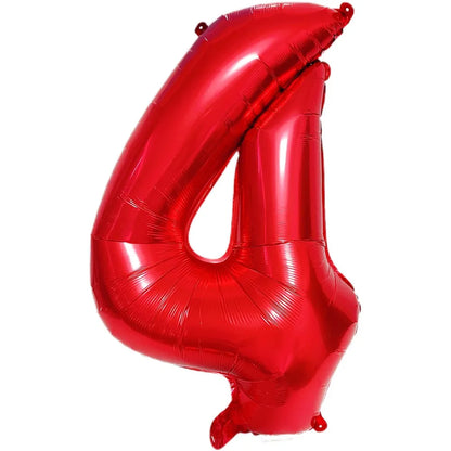 Multi Color Large Numbers 3 Balloon 32Inch 1 2 3 4 5 6 7 8 9 Birthday Ball Red Digit Bachelorette Balloons Figure Golob Balloons