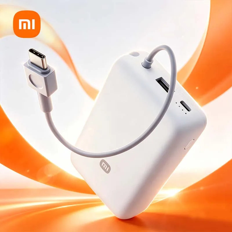 Xiaomi 20000mAh 33W Two-Way Fast Charging Power Bank with Built-in USB-C Cable Portable External Battery for iPhone Samsung