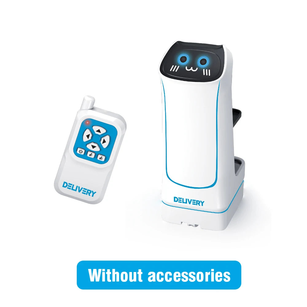 2.4G RC Food Delivery Robot Sound Lights Lift Serve Function Remote Control Parent-child Interactive Electric Kids Toys Gifts