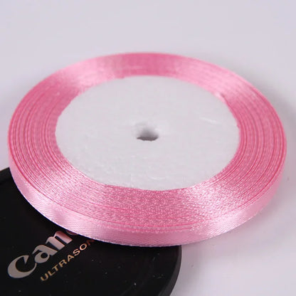 22 Meters/Roll 6mm Silk Satin Ribbons Christmas Halloween Birthday Party Gift Wrapping Ribbons DIY Handmade Crafts Material