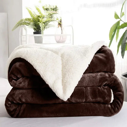 Sherpa Blanket Twin Thick Warm Blanket for Winter Bed Super Soft Fuzzy Flannel Fleece/Wool like Reversible Velvet Plush Blanket