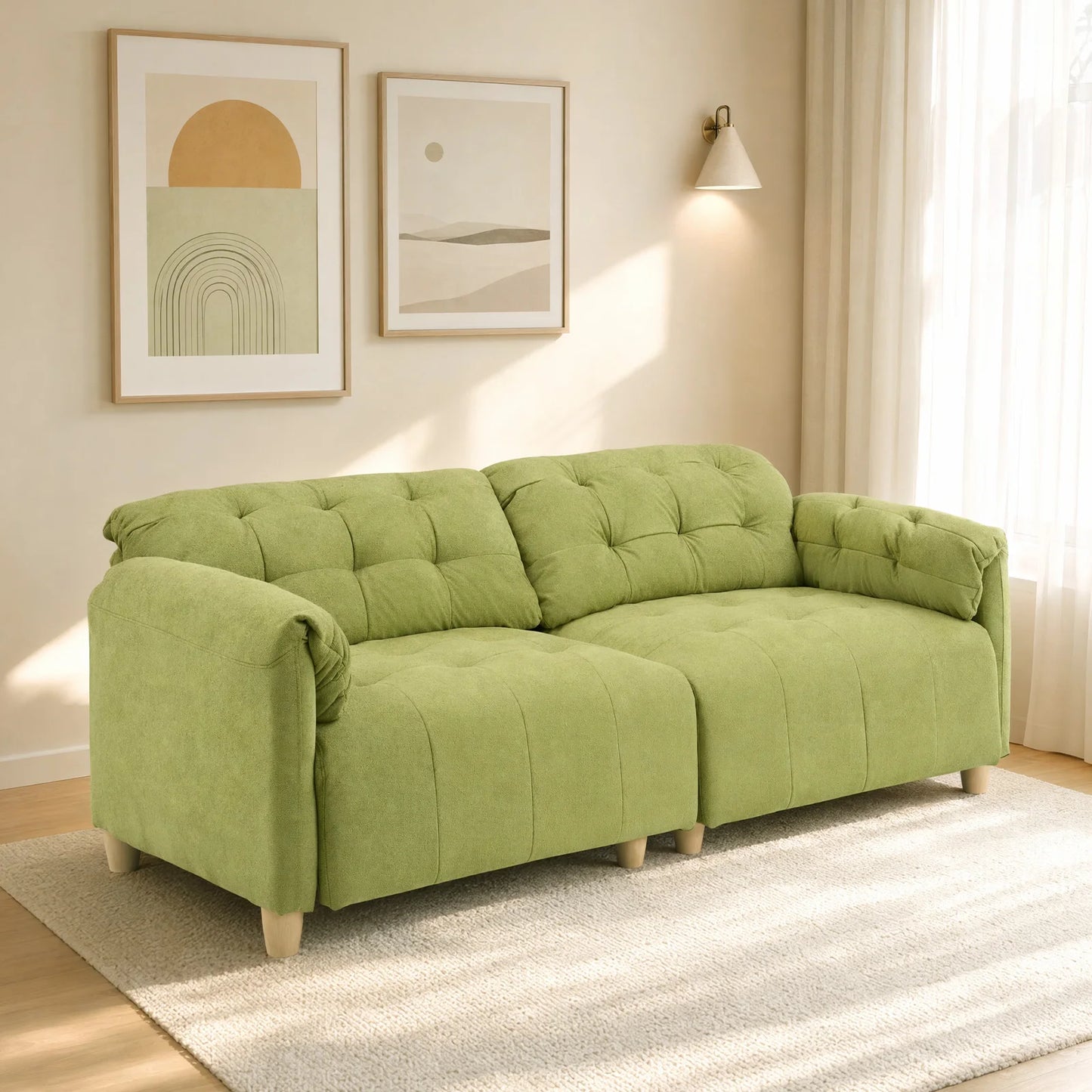 Double Storage Sofa With Hidden Storage Design Suitable for Small-Sized Living Rooms Bedrooms Apartments Studio Apartments Dormitories