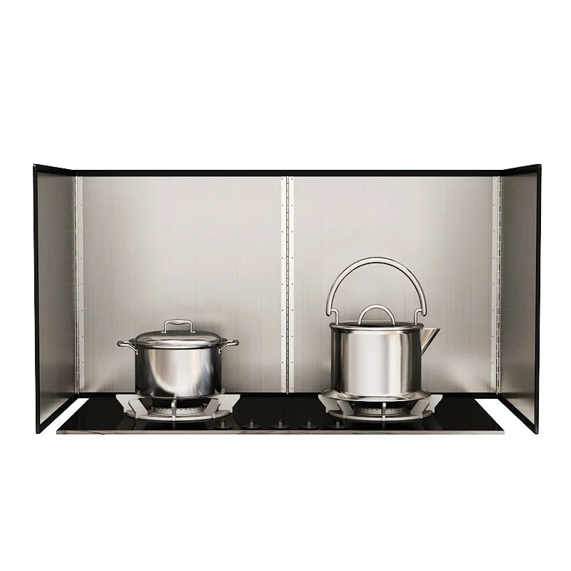 Kitchen Anti Oil Splatter Shield Guard Anti-Splash Block 2-Sided Stainless Steel Splatter Heat Insulation Oil Gas Stove Baffle