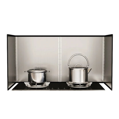 Kitchen Anti Oil Splatter Shield Guard Anti-Splash Block 2-Sided Stainless Steel Splatter Heat Insulation Oil Gas Stove Baffle