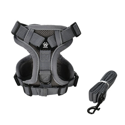Pet Dog Leash Harness Tactical Training Puppy Vest Harnesses For Small Medium Dogs Cats Reflective Pug Chest Strap Accessories
