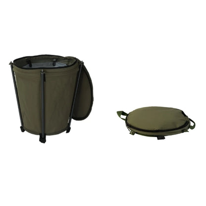 Outdoor Camping Trash Can Portable Garbage Bin Lightweight Round Bucket Wastebasket Can Container for Hiking Camping