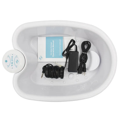Ionic Detox Foot Bath Massage Machine with Basin Electric Foot Spa Bath Massager Deep Tissue Clean Vibrant Vibration Care Arrays