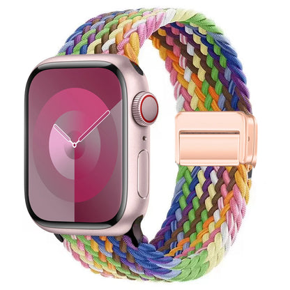 Braided Strap For Apple Watch Bands 40mm 45mm 41mm 44mm 42/46mm 49mm magnetic Bracelet iWatch series se 7 5 6 8 9 10 11 Ultra3 2
