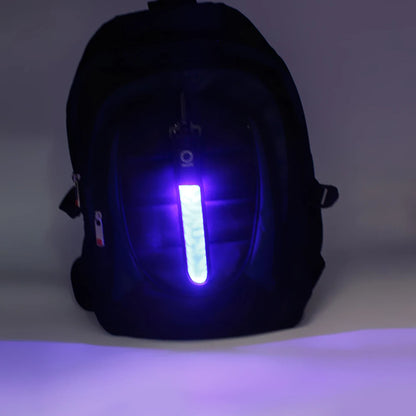 4Pcs LED Luminous Reflective Light Strip Glowing Strap Pendant Decor Safety Reflector Pendant for Backpack Hiking Jogging