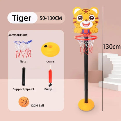 Basketball Hoop Indoor Outdoor Toys Kids Basketball Hoop with 1 Ball, Adjustable Mini Basketball Goal, Birthday Sports Toys Gift
