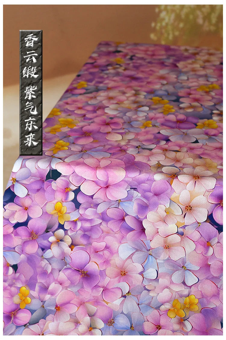 Digital Printed Rayon Fabric Summer By Meters for Women Dress Pajamas Cool Blankets Diy Sewing Soft Smooth Floral Textile Cloth