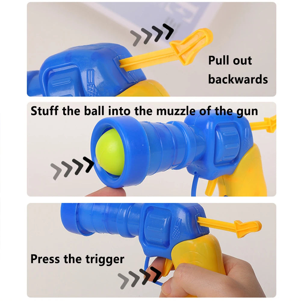 10-100pcs Cat Plush Ball Shooting Gun Funny Cat Toys Interactive Launch Training Toy for Pet Kitten Creative Mini