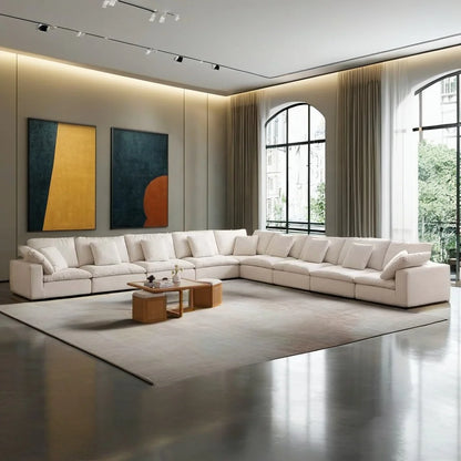 Italian Design Hot Sale Cozy Indoor Sofa Collection Modular Fabric Sofa Cloud Couch Sectional Sofa