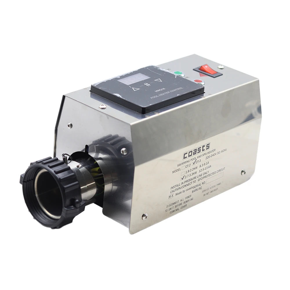 NEW 3KW 220V Pool Heater Electric Swimming Pool and SPA Bath Heating Tub Water Heater Thermostat Swimming Pool Accessories