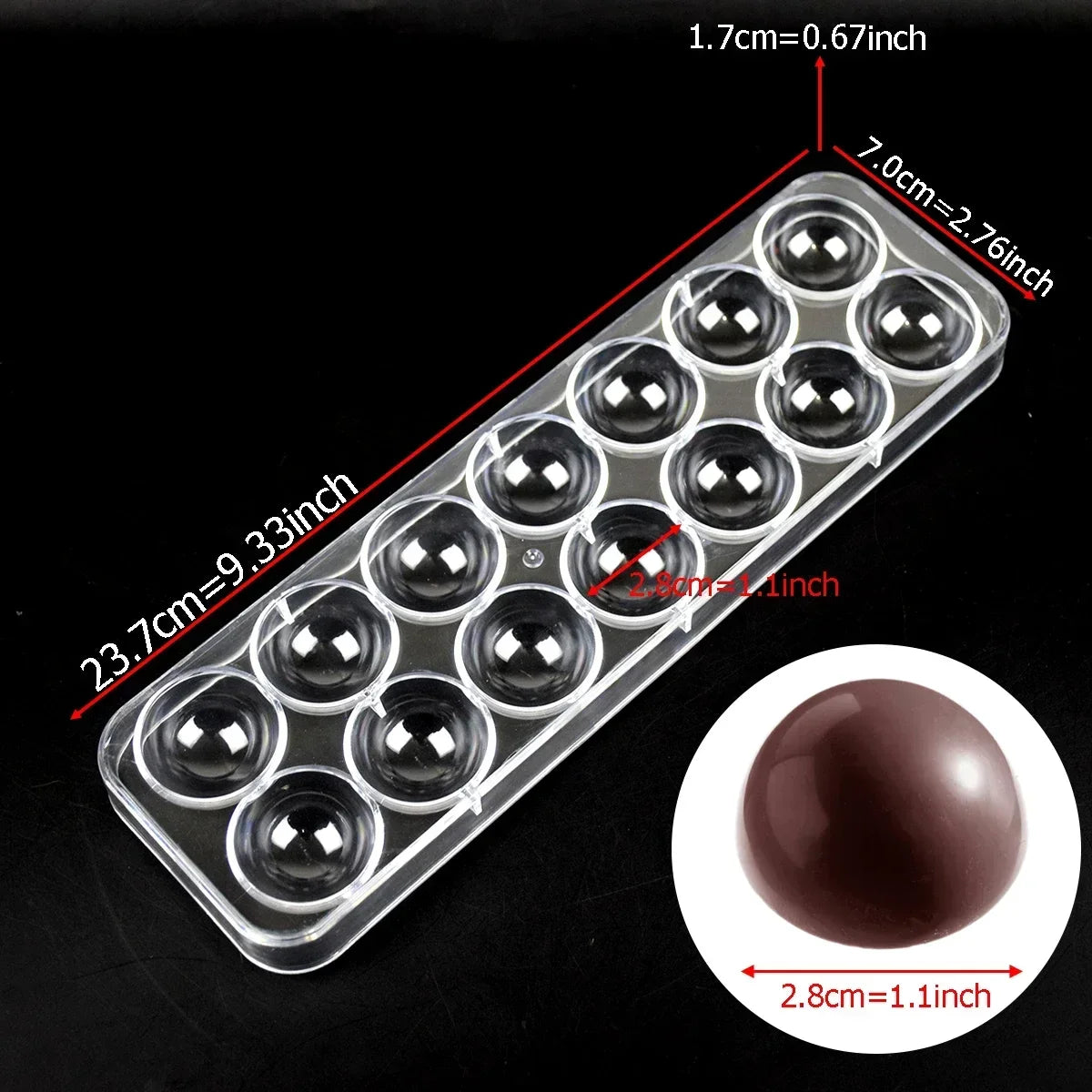 1Pcs Chocolate Molds Polycarbonate Candy Flowers Cube Oval Shape Confectionery Pans Trays Acrylic Baking Utensils Pastry Mould