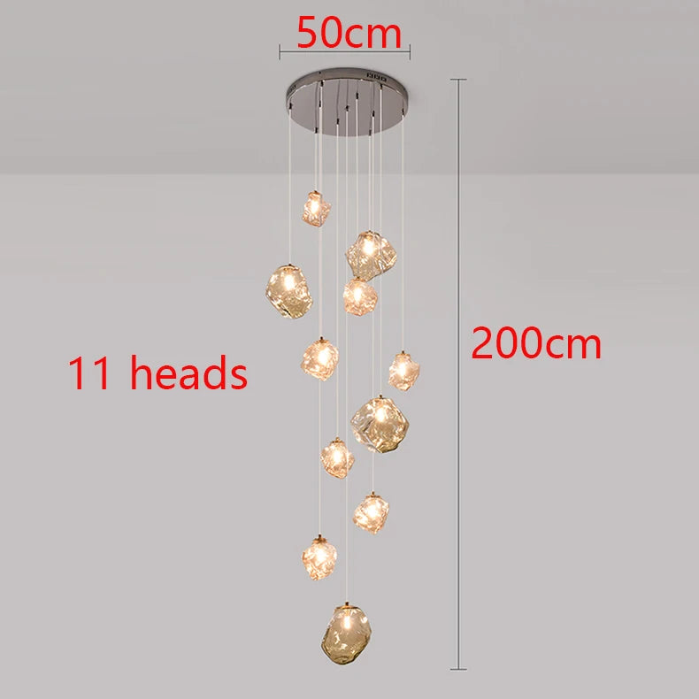 Modern home decor led lights pendant light lamps forstaircase Chandeliers for living room hanging light indoor lighting