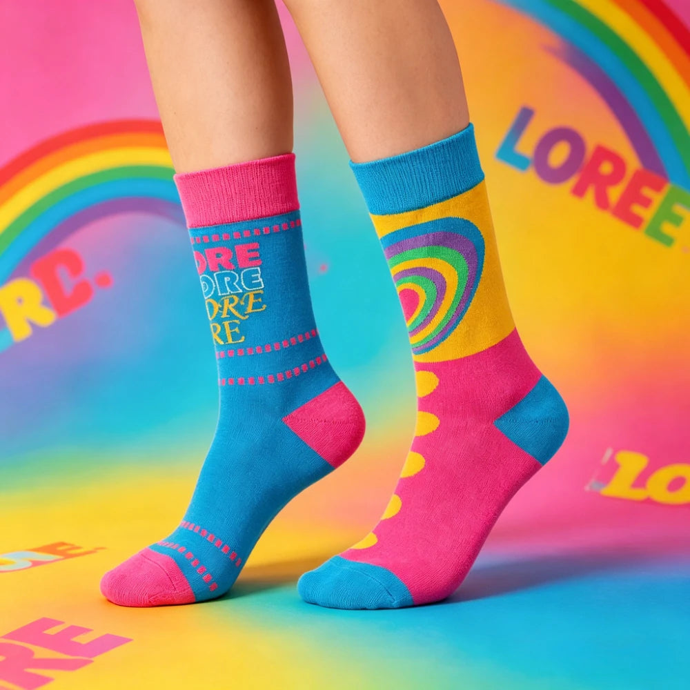 1 Pair Man Women Sock Original AB Tide Socks Colorful Cat Dog Koala Cow Cotton Socks Four Seasons Unisex Socks for Birthday Gift