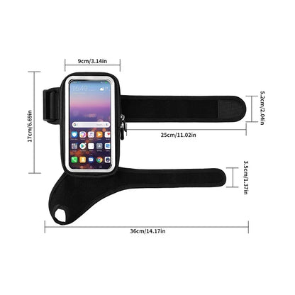 HAISSKY Running Sports Wristband Bags For iPhone 17 16 Pro Max 15 Plus 16E 17Air 14 13 Touch Screen Cycling Fitness Zipper Pouch