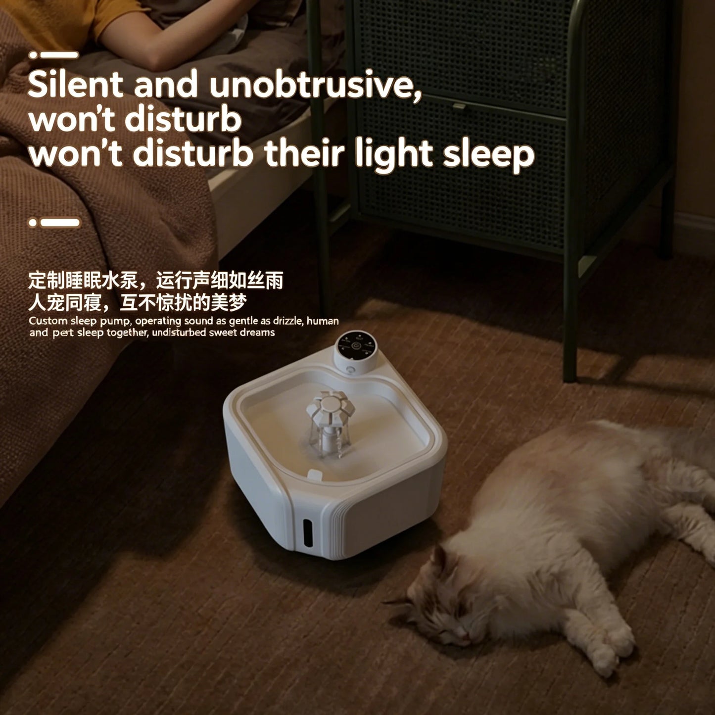 Pet Drinking Fountain Automatic Recirculating Wireless Smart Induction Pet Drinking Fountain for Dogs And Cats to Drink Water