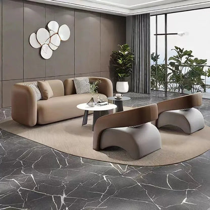 Italian Minimalist Reception Sofa Nordic High-grade Hotel Lobby Beauty Salon Business Negotiation Sofa Office Furniture FYOS