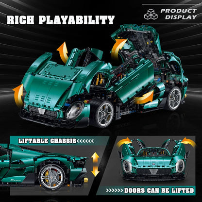 1:8 Scale Model Supercar Vehicle Building Blocks Technical Bricks Car High-tech Set Desk Decoration Assembly Kids Toy for Gift