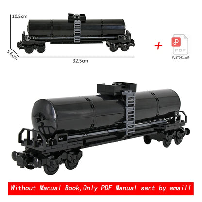 MOC City Creative Idea Train Base Boiler transport vehicle Carriage Building Block Bricks Kids DIY High-tech Creative Toys