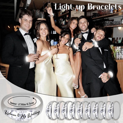 20-200Pcs Music & Sound Activated LED Bracelet Light up Bracelet Glow in the Dark Bracelets Wedding Party Accessories for Guests